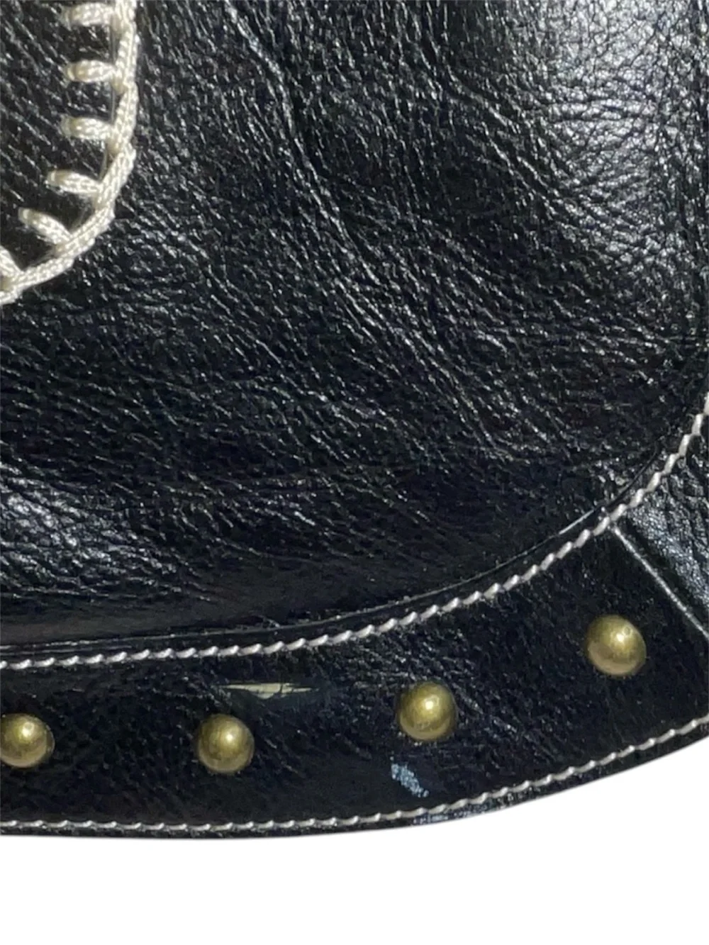 BCBGirls Black Studded Leather Shoulder Bag - Picture 5 of 10